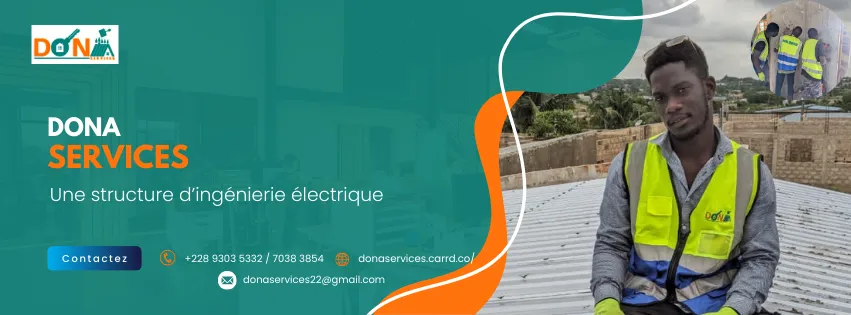 Dona Services — une structure d'ingénierie électrique. Lomé, Togo.